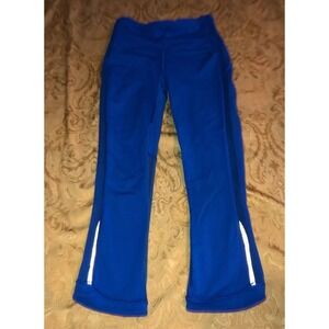 Womens Lululemon 2 Blue Capri Yoga Running Tights Vented Pants